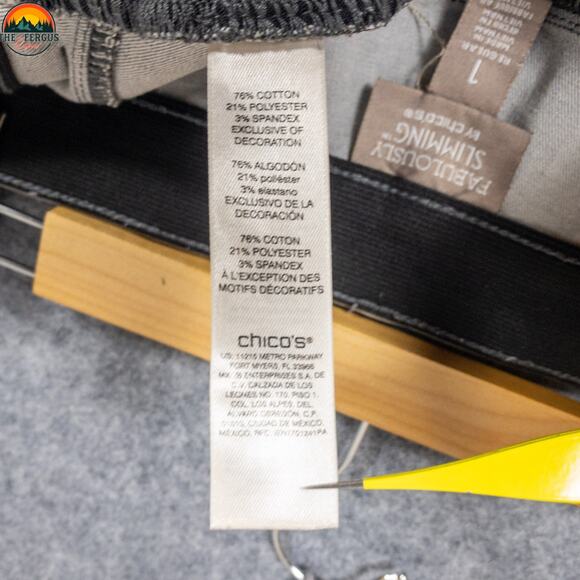 Chico's Straight Leg Jeans Gray Denim Cotton Slimming Women's Size 1 (Sz 8) - Picture 15 of 15